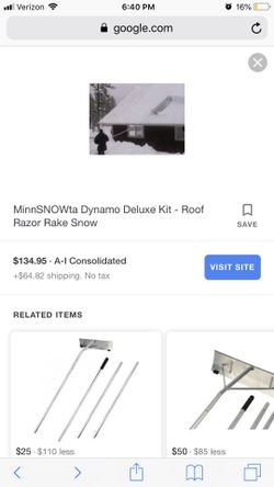 MinnSNOWta Dynamo Deluxe Kit - Roof Razor Rake Snow