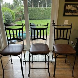 3 Beautiful Counter Height Chairs/Bar Stools