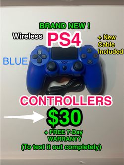🎮 Brand New PS4 Wireless Controller (blue) w/ Cable 🎮