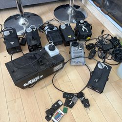 Fog Machine Bundle — 9+ Machines + Fog Juice — AS IS