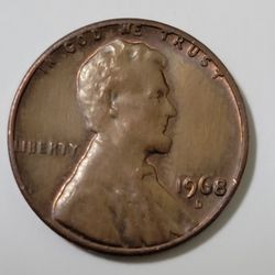 1968 D Lincoln Penny with Error on Top Rim, and "L" in Liberty on Edge, & more. 
