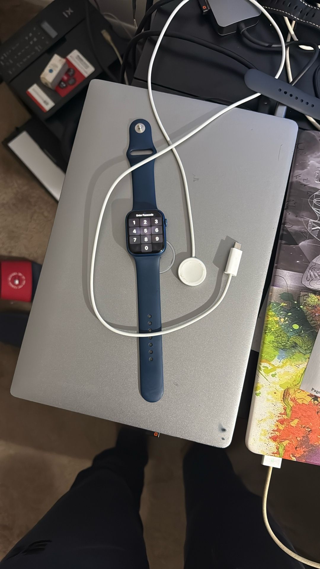 Apple Watch Series 7 [GPS 45mm] Smart Watch w/Midnight Aluminum Case with Midnight Sport Band. Fitness Tracker, Blood Oxygen & ECG Apps, Always-On Ret
