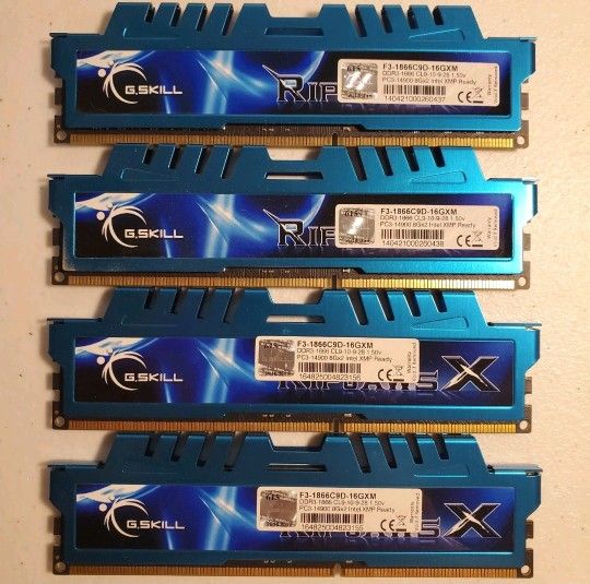32gb G.skill Ripjaw DDR3 RAM (4x8gb) 1666 Set