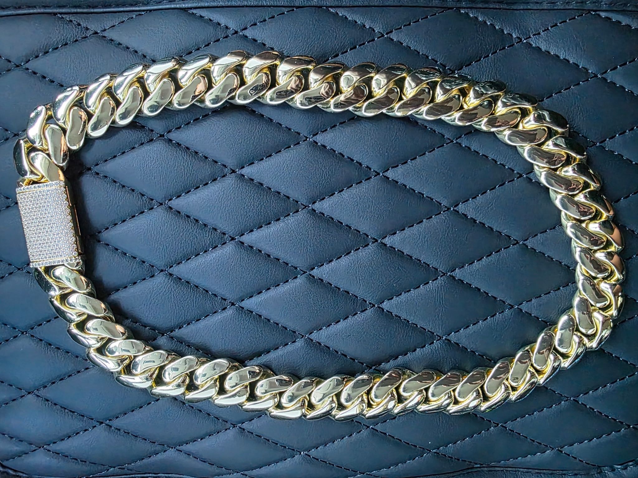 Real Gold Cuban Link Chain - Heavy 18mm 20in Cuban Link Chain, Gold plated men’s statement Necklace