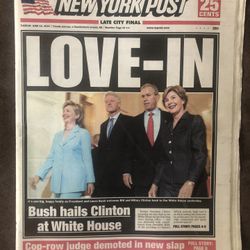 New York Post Newspaper-Bush-Clinton-Shaq-Jobe Bryant Jun.15,2004-Not Complete