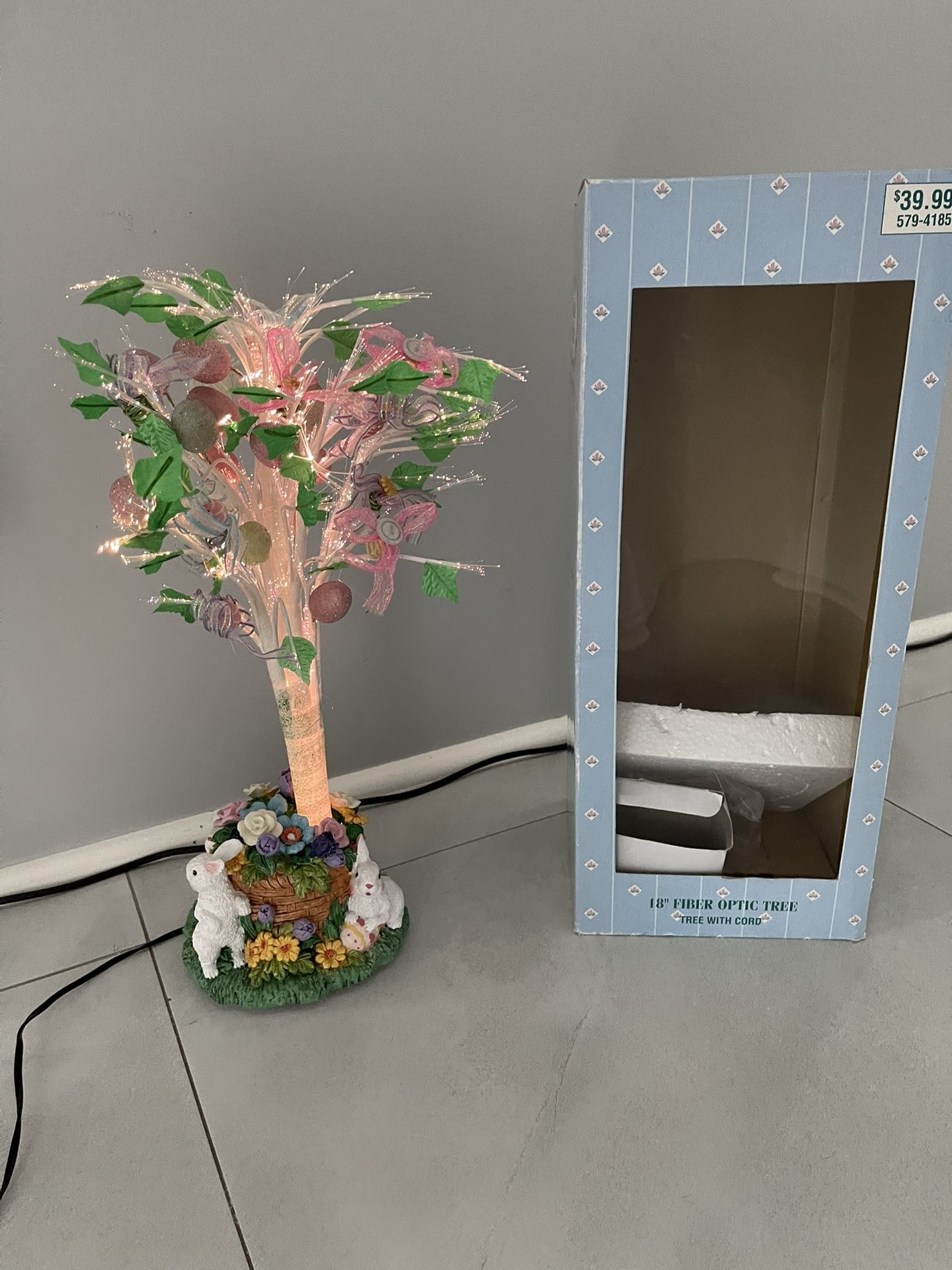 18” Fiber Optic Cottontail Easter Decoration. Like New.