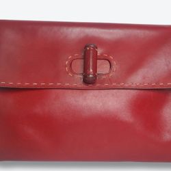 Y2K Prada X Neiman Marcus Red Whipstitch Clutch