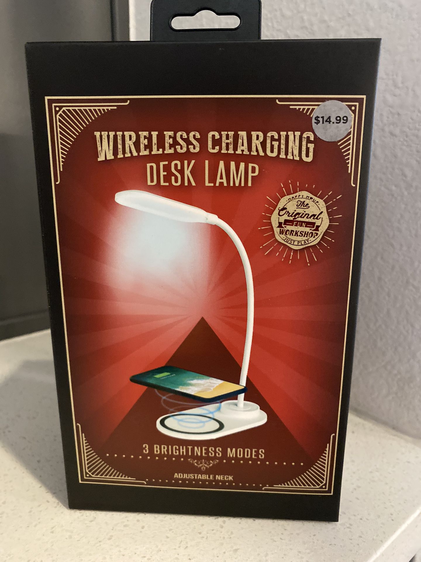 Wireless Charging Desk lamp - With Adjustable Neck & 3 Brightness Modes