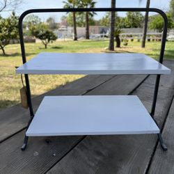 Beautiful Rustic 2 Tier White Shelf  (Read Description)