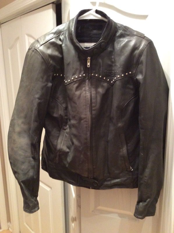 Genuine Triumph Leather Ladies Motorcycle Jacket