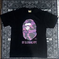Bape Tee Purple Camo Ape Head S-XL