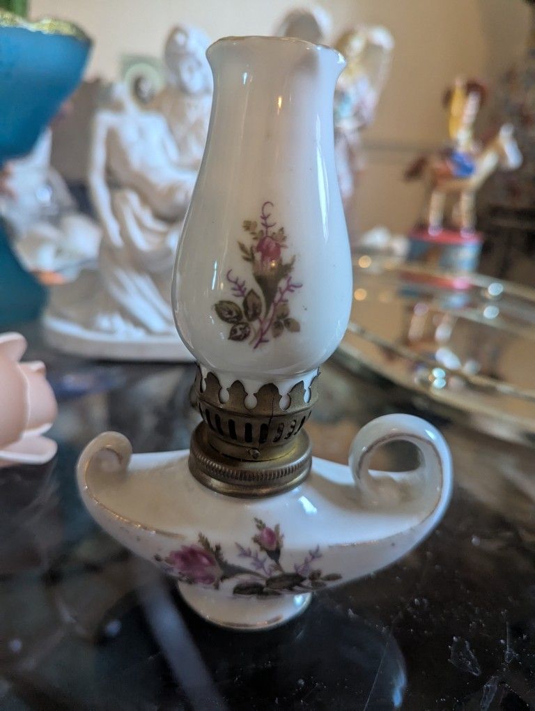 Ceramic Oil Lamp Vintage