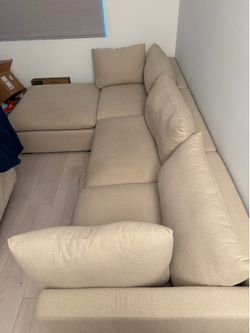 Beige four piece sectional
