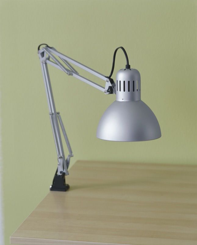 Silver desk lamp