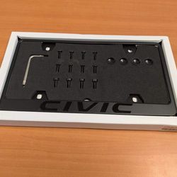 Civic Black Metal License Plate Frame
