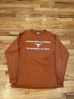 Mccombs school of Business The university of Texas orange long sleeve shirt  Size medium 
