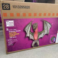 8 ft. Wide Gruesome Grounds Giant-Sized Wyvern Dragon Halloween Decoration