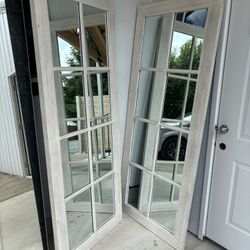 2 Wood Mirrors