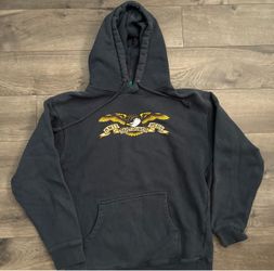 Vintage Hoodie Anti Hero Skateboard Eagle Y2K Sweater Faded Medium Skate Street