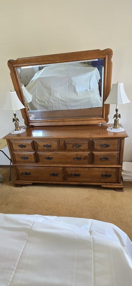 Vintage BEALS Colonial Maple Bedroom Set, 5 Pieces