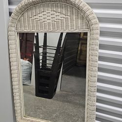 Wicker mirror