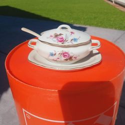 Antique Royal Crown Condiment Dish Tureen Style