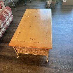 Wood Coffee Table With Storage