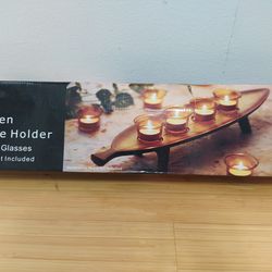 Wooden Candle Holder 