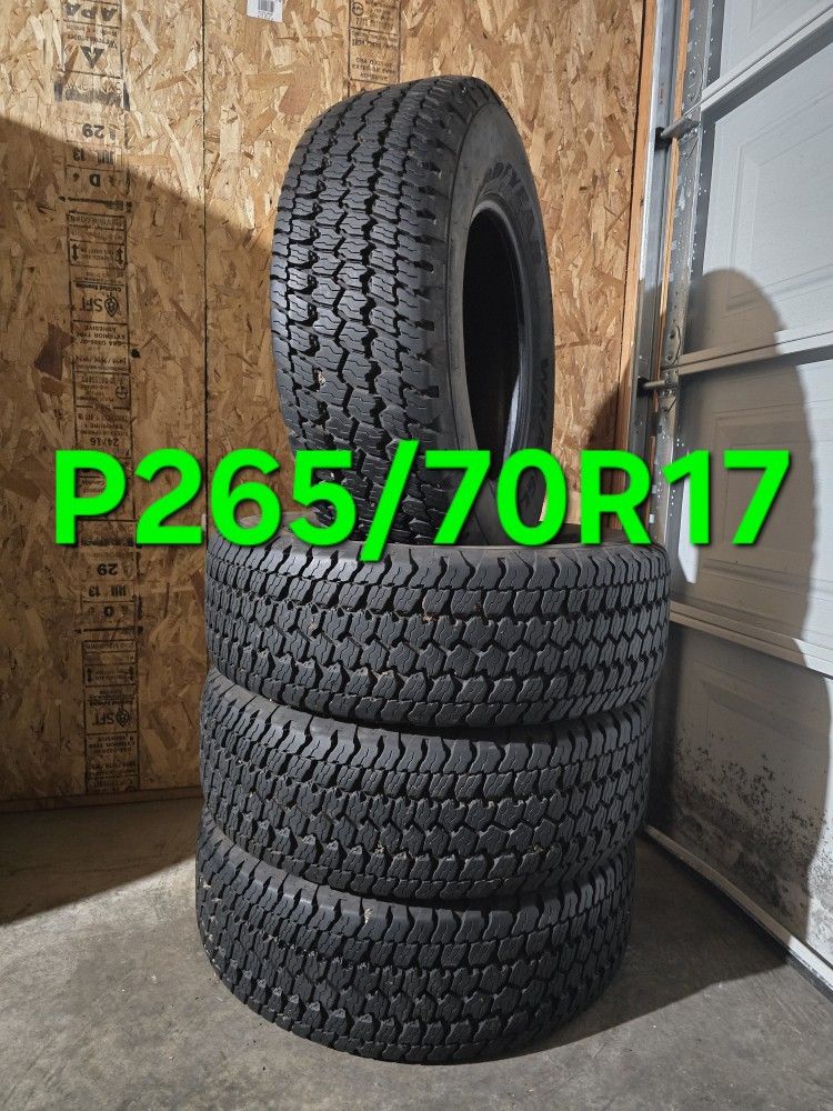265/70/17 Tires All Terrain Goodyear Wrangler AT/S