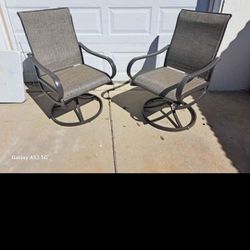 2 Light Brown Patio Chairs