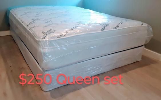 $250 Queen Pillow Top Mattress And Box Spring Brand New Free Delivery,All Products : American Fashion Style Bags On Sale