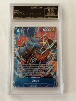 2025 One Piece Card The Best Vol. 2 – Jinbe PRB02-007 (Rare Art) graded Crown 9.5