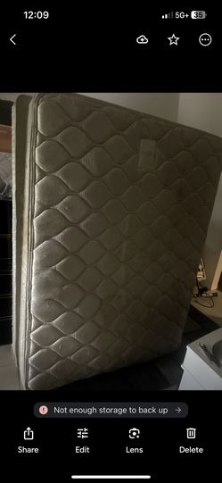 Queen Size Mattress And Box Spring In Fair Conditions 