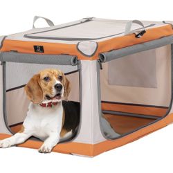 NEW Portable 30" Soft Foldable 3-Door Dog Crate - Pet Travel Kennel - Car Seat Carrier - $80 Retail
