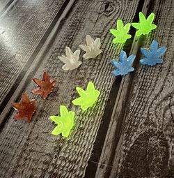 Resin Leaf Earrings