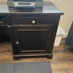 L Shape Wood Desk And Bookcase