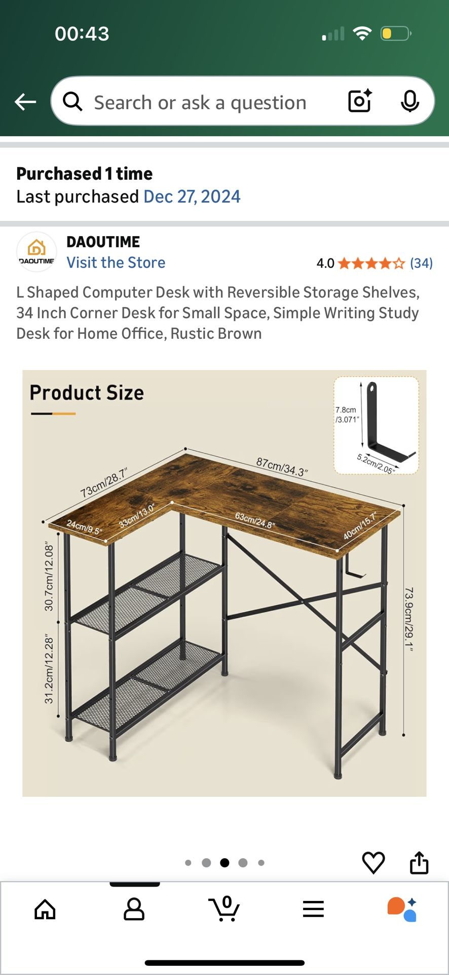 L shaped desk 
