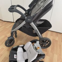 Chicco Bravo 3-in-1 Quick Fold Travel System - Parker