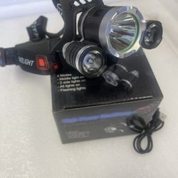 Rechargeable LED Head Torch Lamp Headlamp Headlight Flashlight Lamp