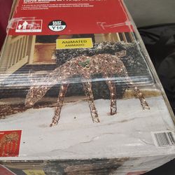 NEW Animated 48" Grapevine Doe Deer 200 Clear Lights Indoor Outdoor 