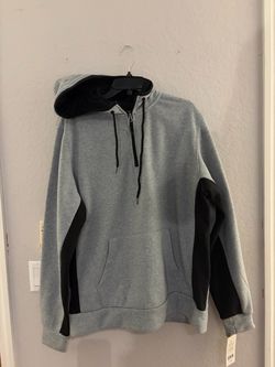 Brand new Gray and Black Quarter-Zip Hoodie