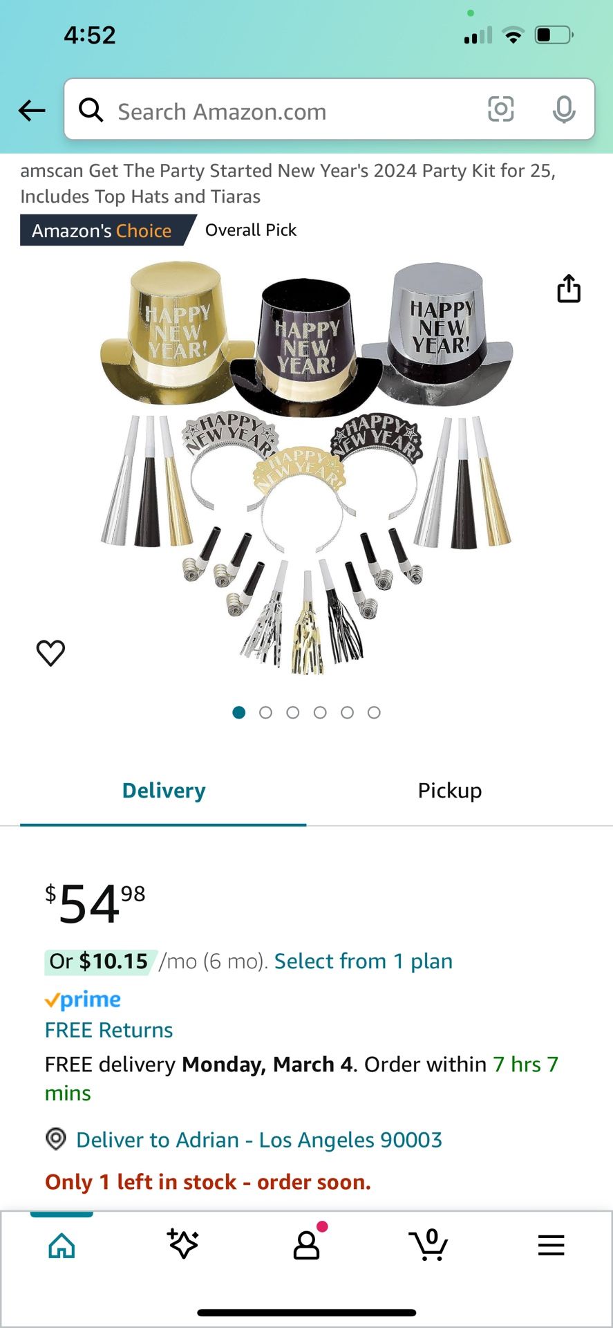 amscan Get The Party Started New Year's 2024 Party Kit for 25, Includes Top Hats and Tiaras PRICE FIRM