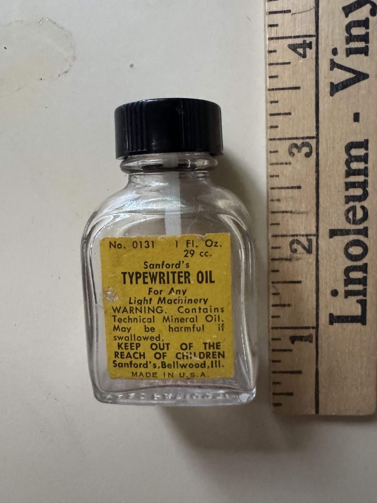 Antique Glass Typewriter Oil Bottle
