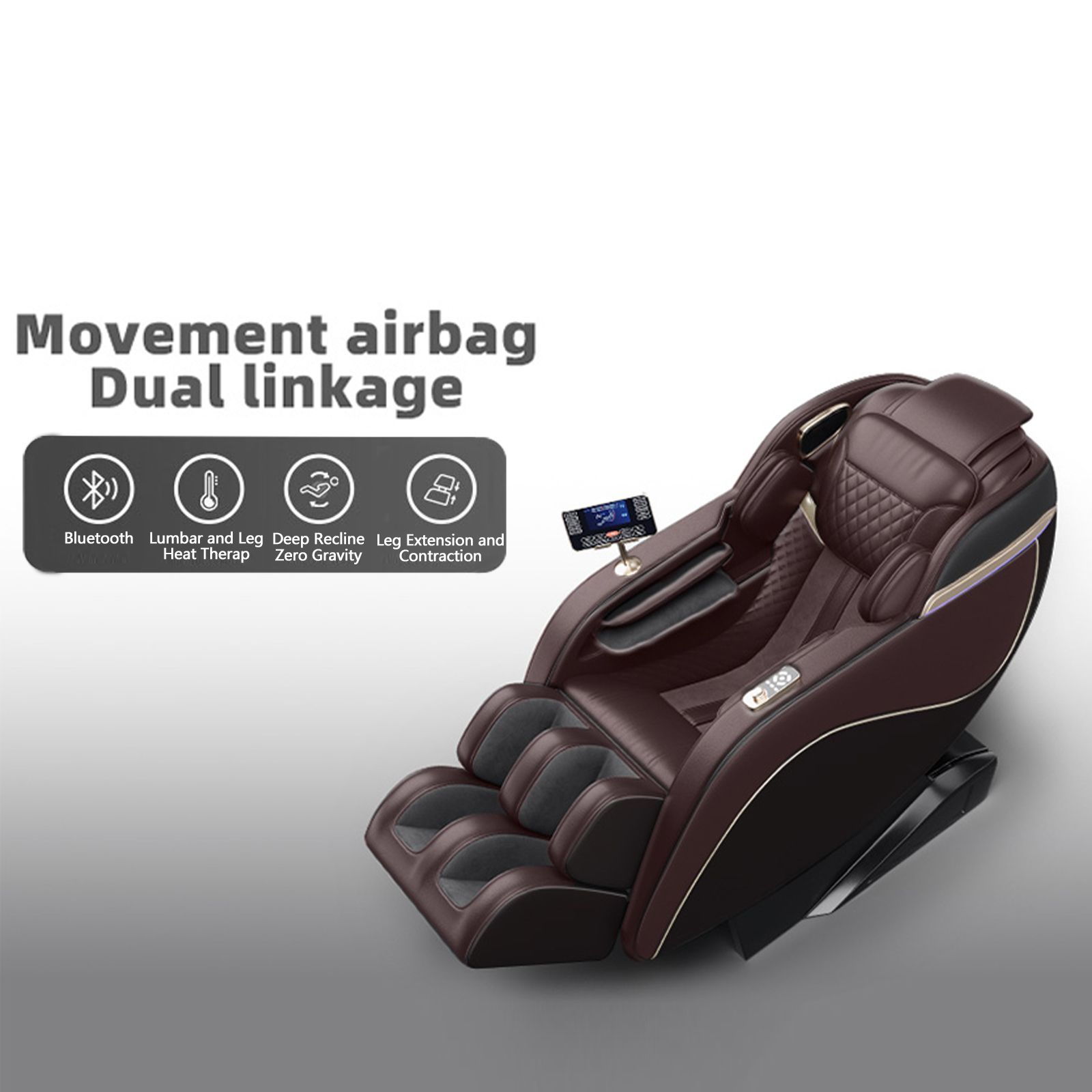 Luxury Meets Technology! Zero Gravity Massage Chair with SL-Track, Shiatsu, Heated Back & Calves, Foot Rollers, Built-in Speakers & Smart LCD Control