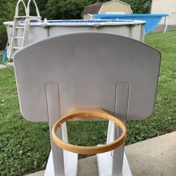Swimming Pool Weighted Basketball Hoop W New Net Included