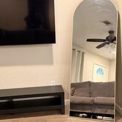 Low Black Modern TV Stand 