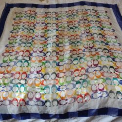 Coach Multicolor Patterned Scarf