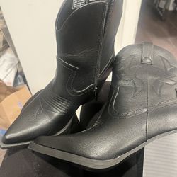 Black Little Cowboy Boots