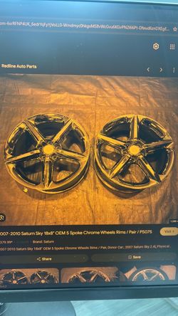Saturn sky rims 5x110 chrome