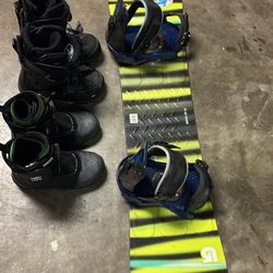 Snowboard For Kids Burton 130 Cm With Bindings And Boots With Boa Size 3 , 4, 5